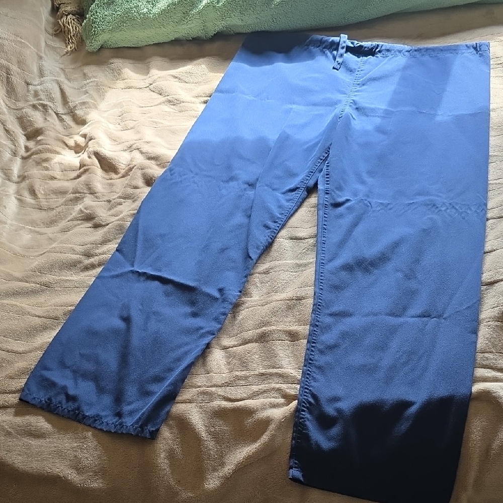 M SB Scrubs Women's Wide Leg Indigo Scrub Pants